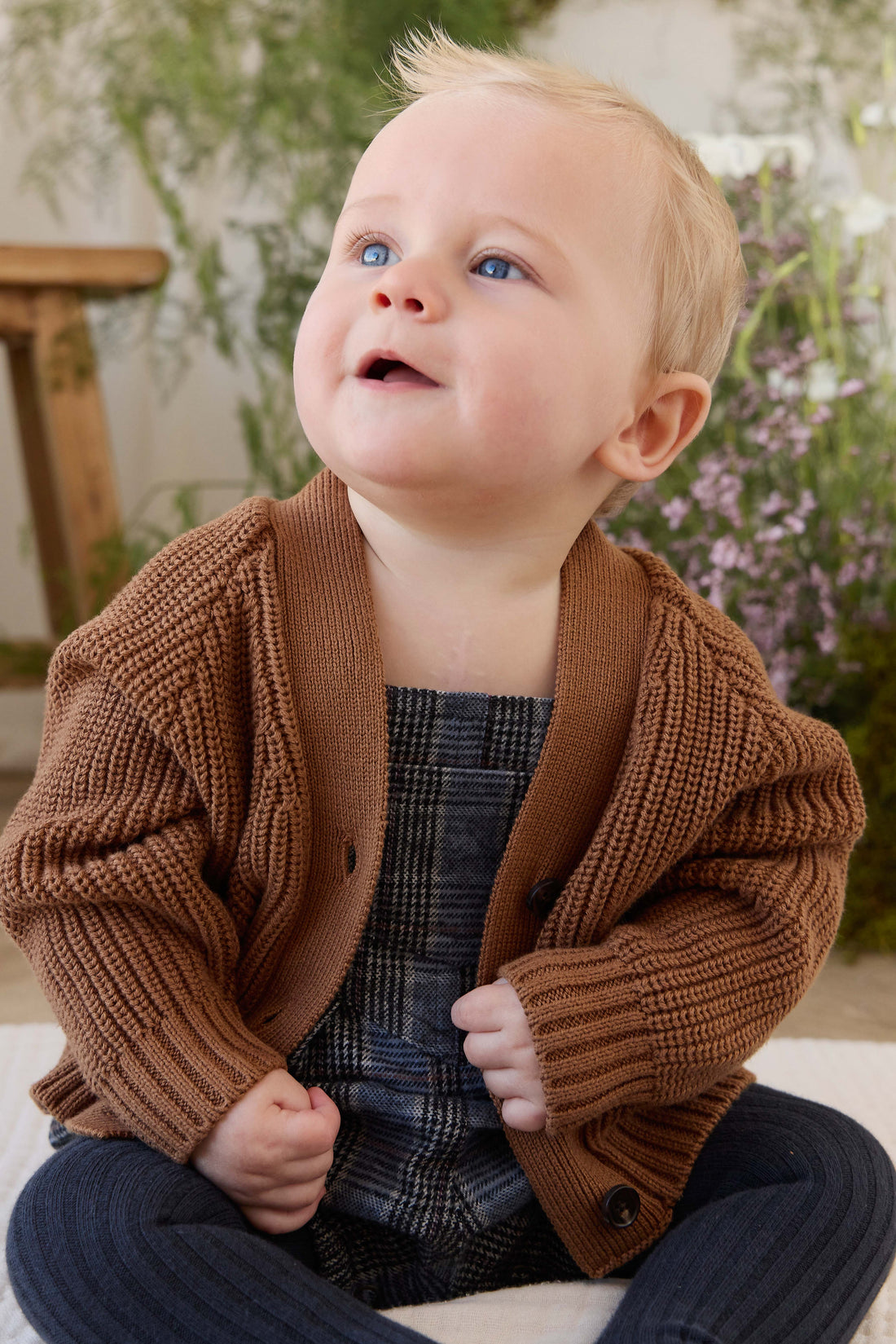 Ira Playsuit - Checked Cotton Childrens Playsuit from Jamie Kay NZ