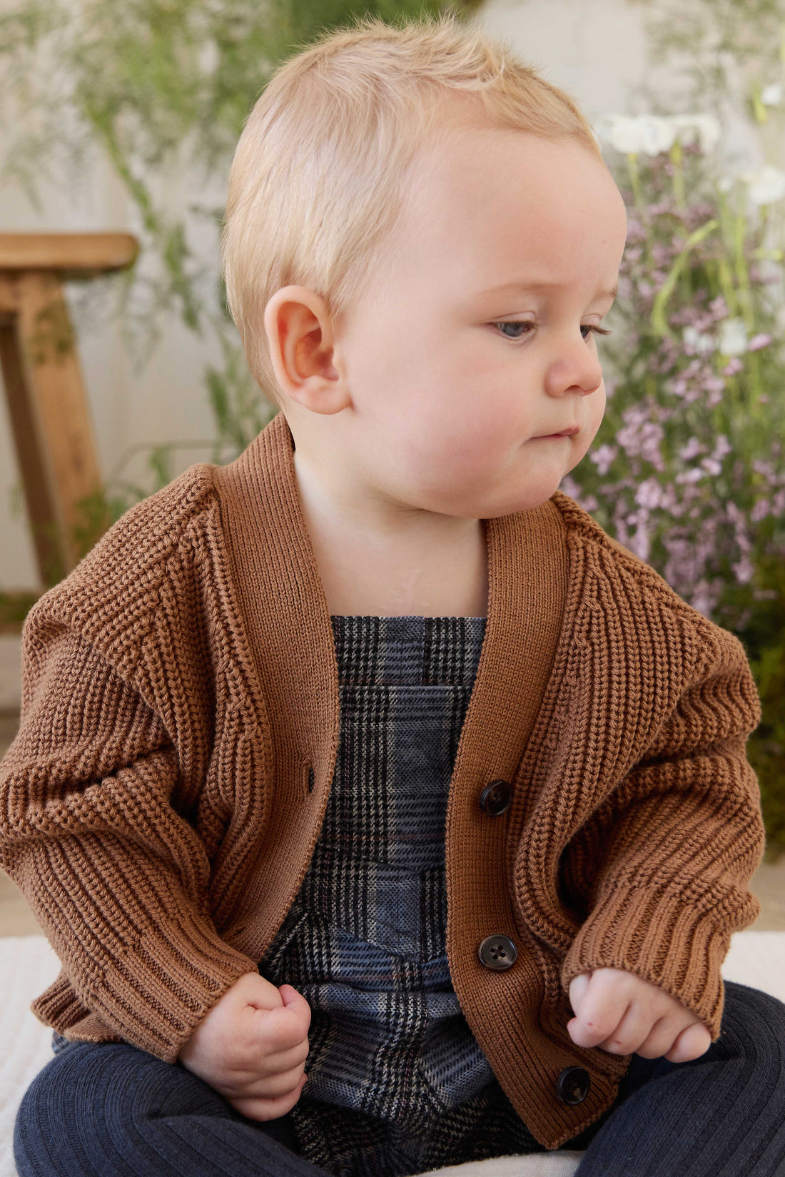 Ira Playsuit - Checked Cotton Childrens Playsuit from Jamie Kay NZ