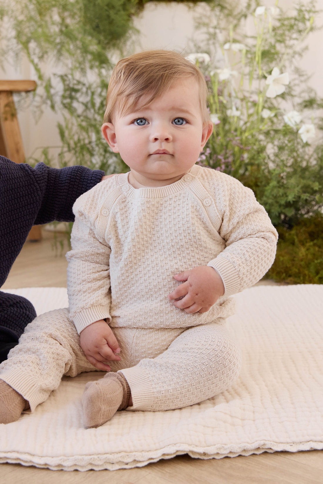 Parker Knit Pant - Vanilla Childrens Pants from Jamie Kay NZ