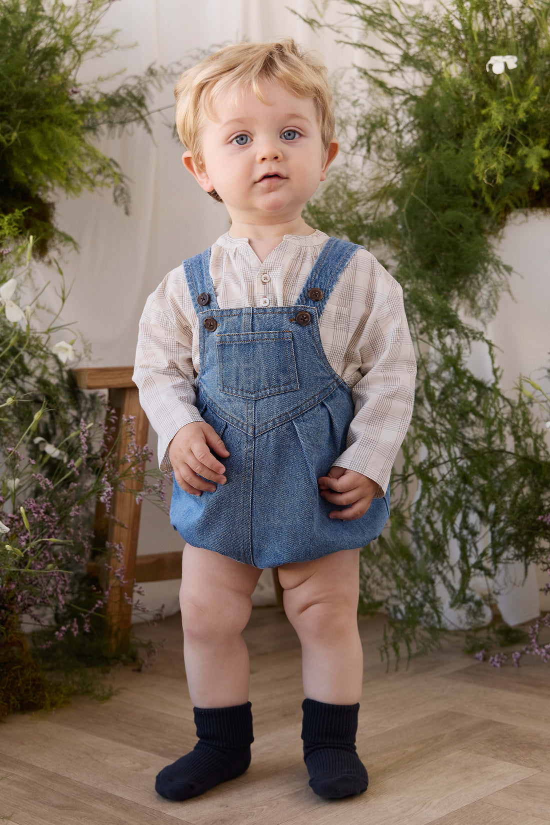 Stefan Denim Playsuit - Heritage Denim Childrens Playsuit from Jamie Kay NZ