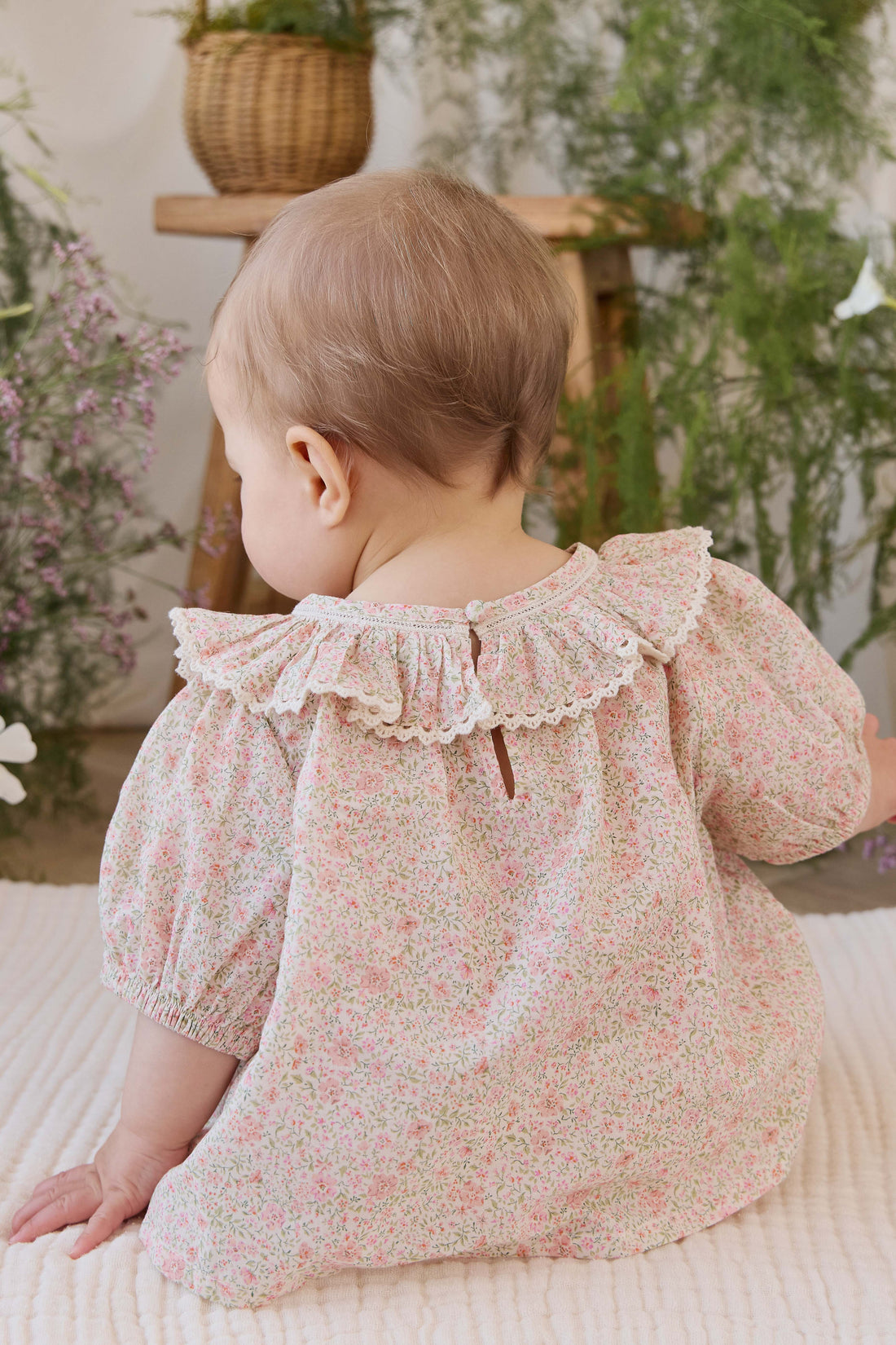 Organic Cotton Misty Top - Flora Pink Childrens Top from Jamie Kay NZ