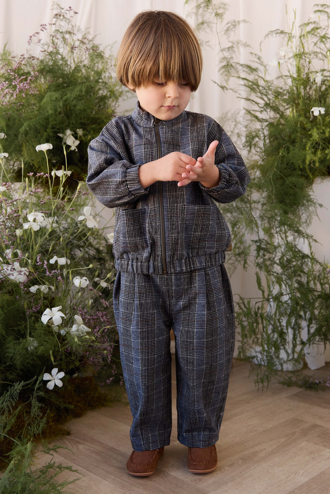 Campbell Jacket - Checked Cotton Childrens Jacket from Jamie Kay NZ