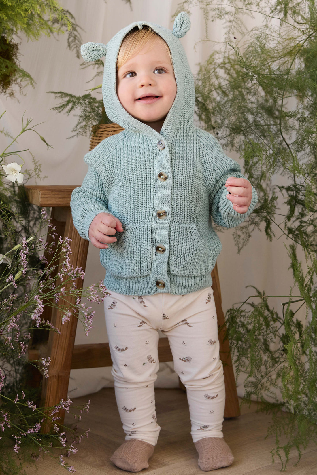 Bear Cardigan - Reef Childrens Cardigan from Jamie Kay NZ