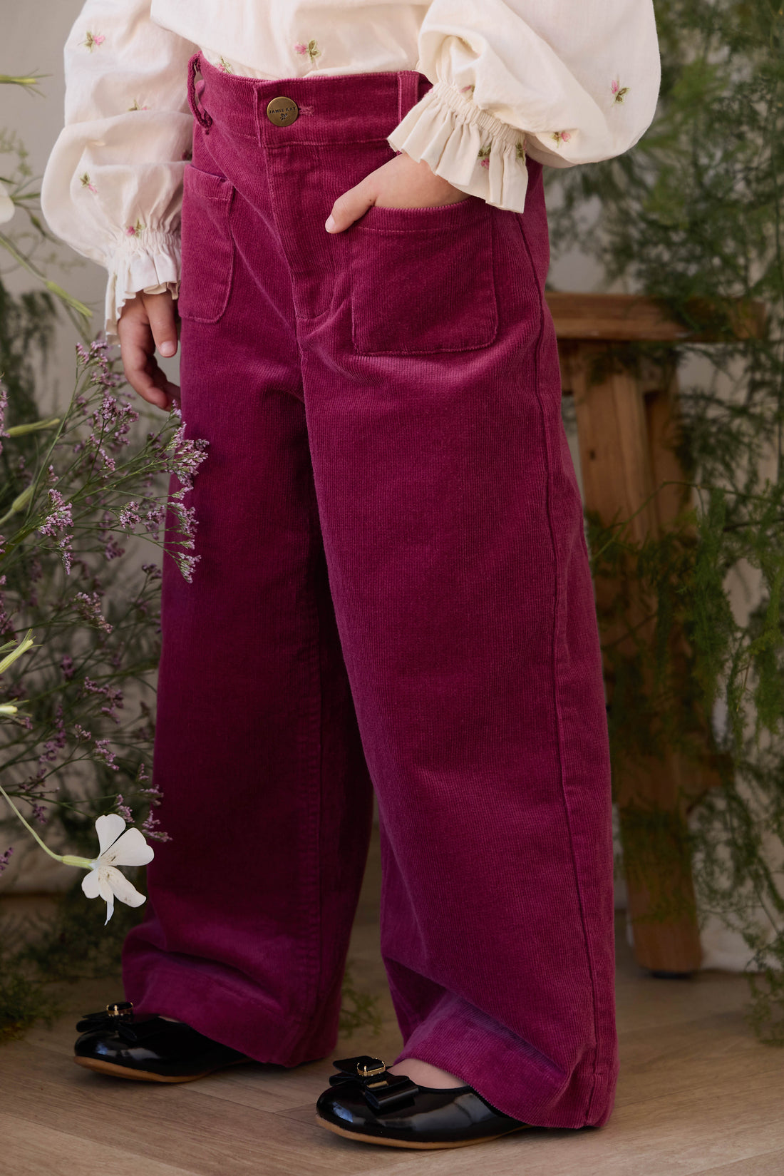 Acacia Pant - Rose Petal Childrens Pant from Jamie Kay NZ