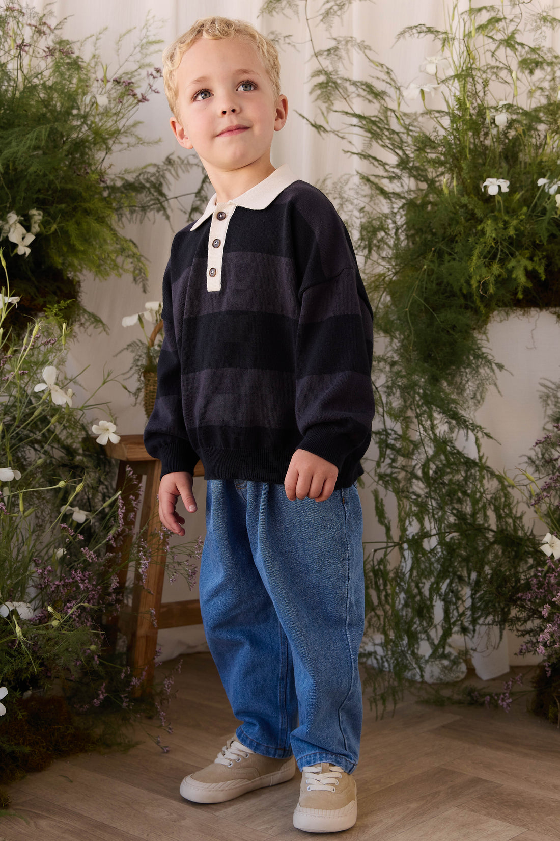 Rowan Knit Jumper - Rowan Stripe Childrens Jumper from Jamie Kay NZ