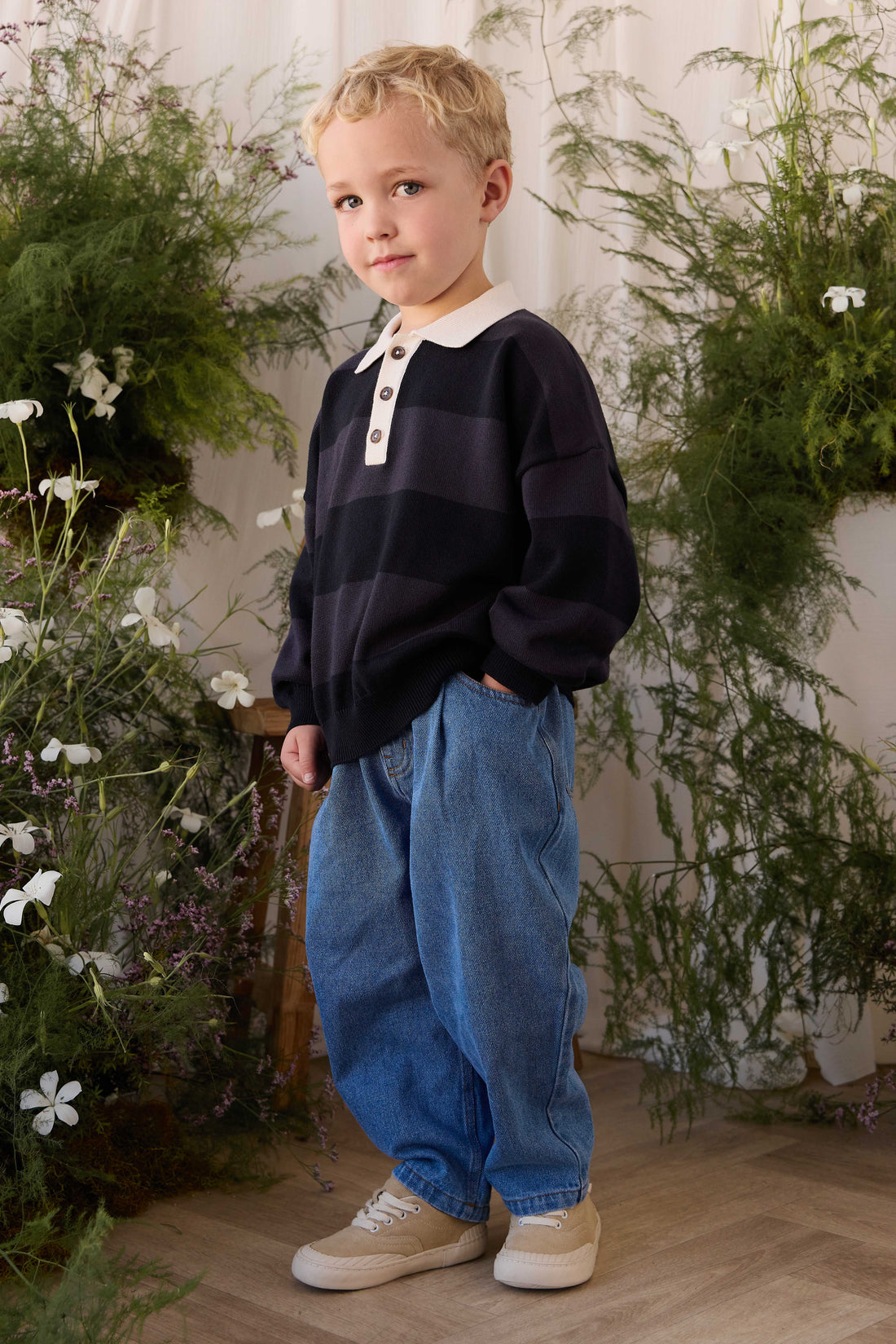 Rowan Knit Jumper - Rowan Stripe Childrens Jumper from Jamie Kay NZ