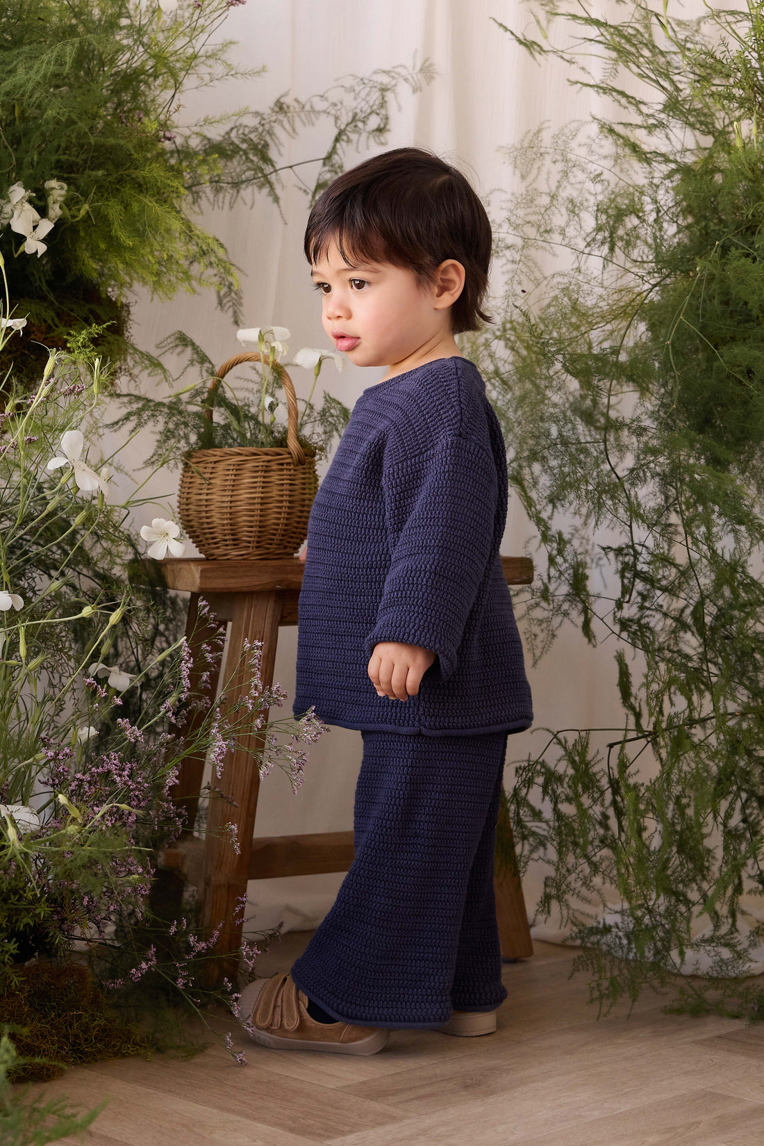 Eugene Knitted Jumper - Marine Childrens Jumper from Jamie Kay NZ