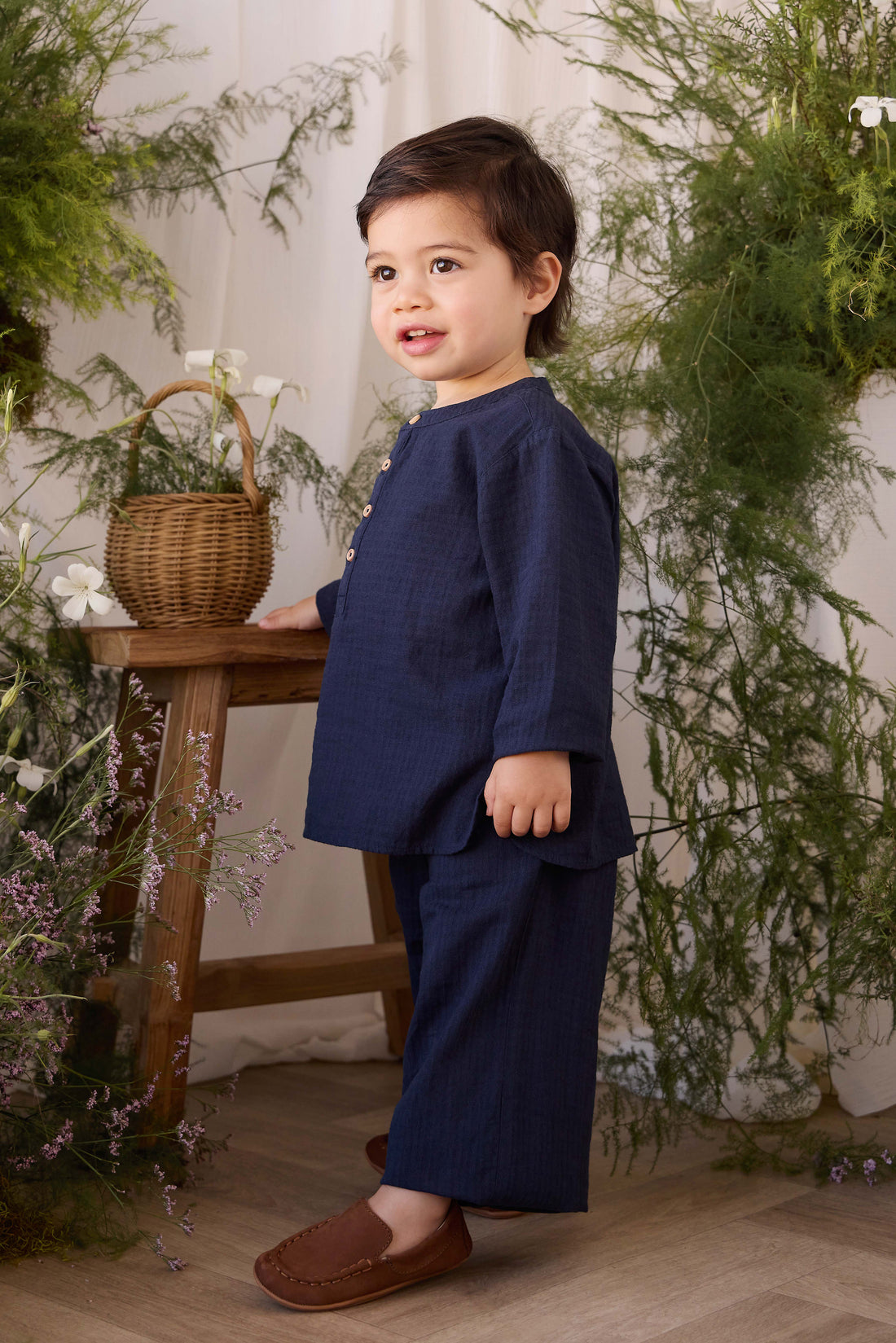 Organic Cotton Aaron Pant - Eclipse Childrens Pants from Jamie Kay NZ