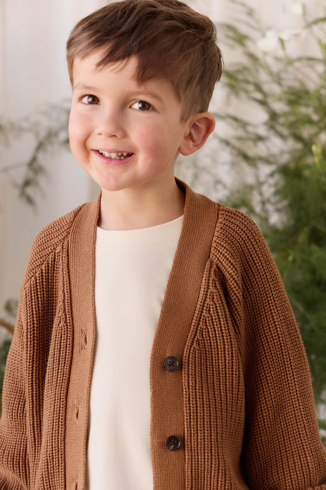 Cooper Knitted Cardigan - Butterscotch Childrens Cardigan from Jamie Kay NZ