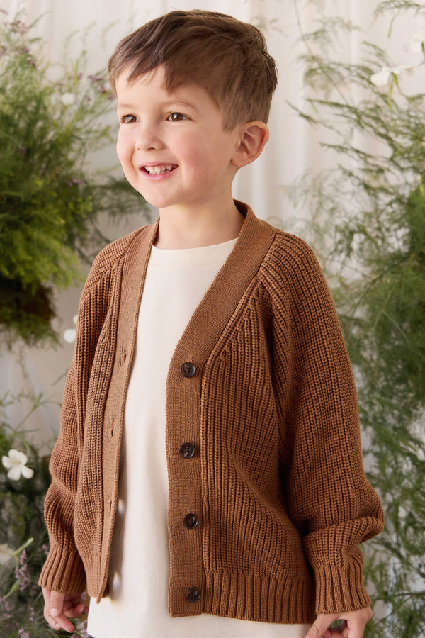 Cooper Knitted Cardigan - Butterscotch Childrens Cardigan from Jamie Kay NZ