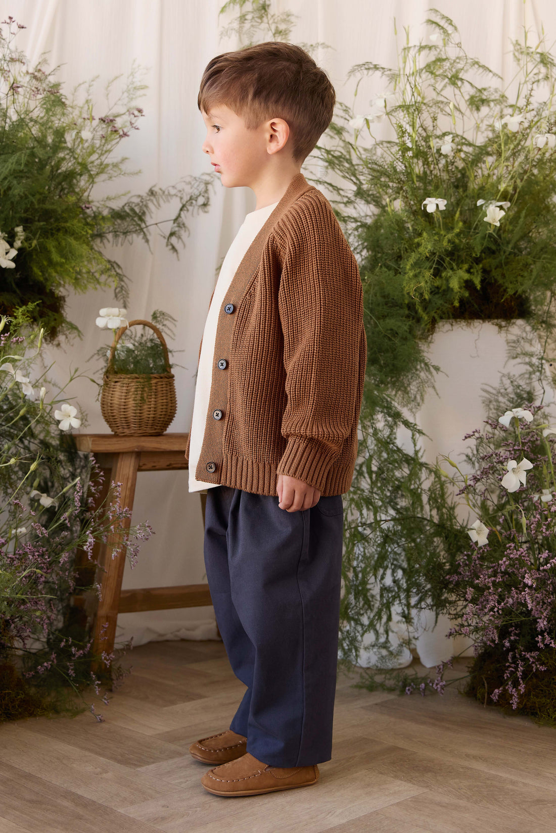 Cooper Knitted Cardigan - Butterscotch Childrens Cardigan from Jamie Kay NZ