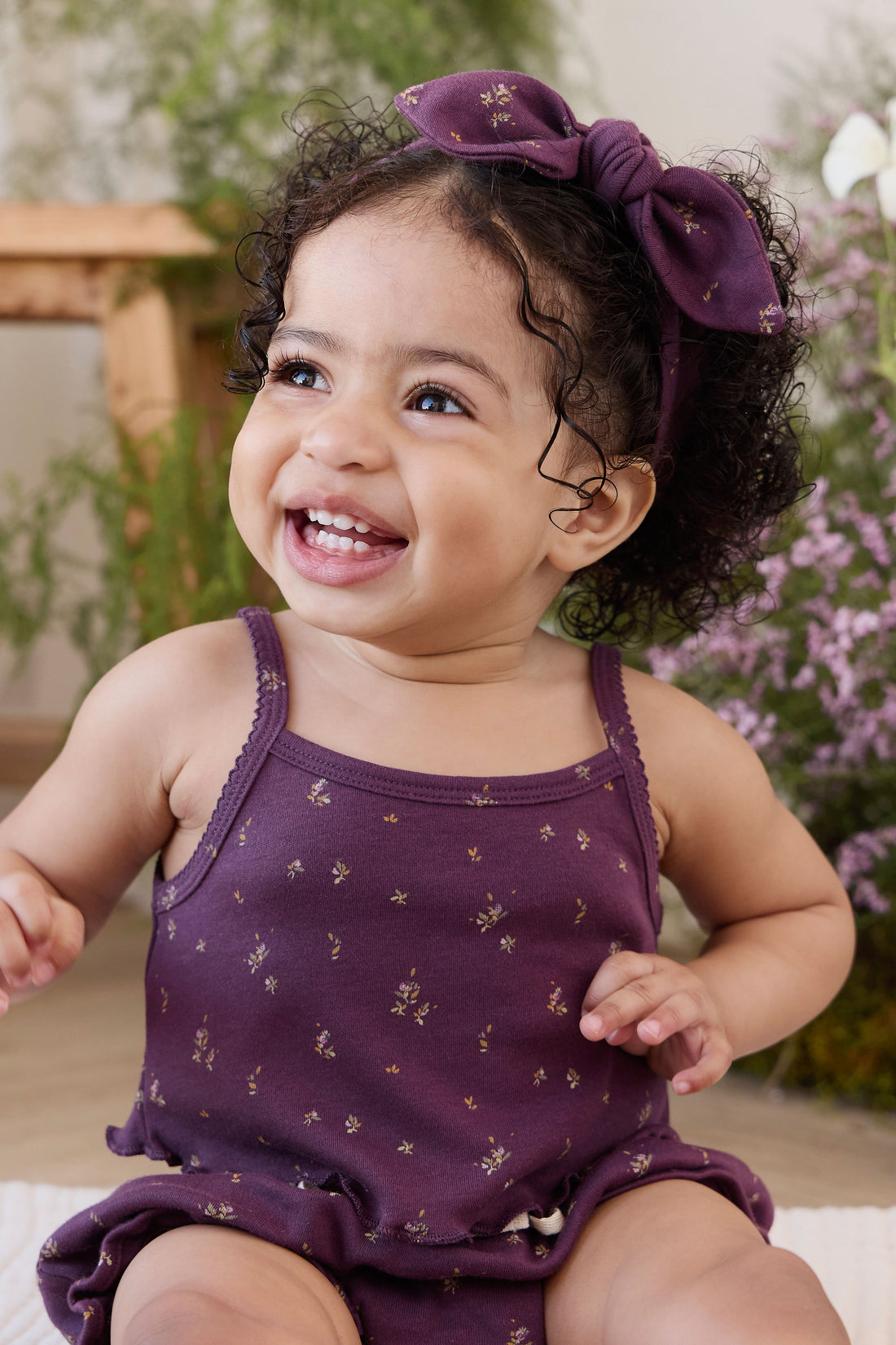 Organic Cotton Bebe Singlet - Dina Fig Childrens Singlet from Jamie Kay NZ
