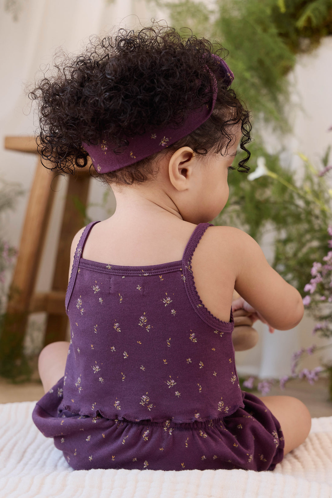 Organic Cotton Bebe Singlet - Dina Fig Childrens Singlet from Jamie Kay NZ