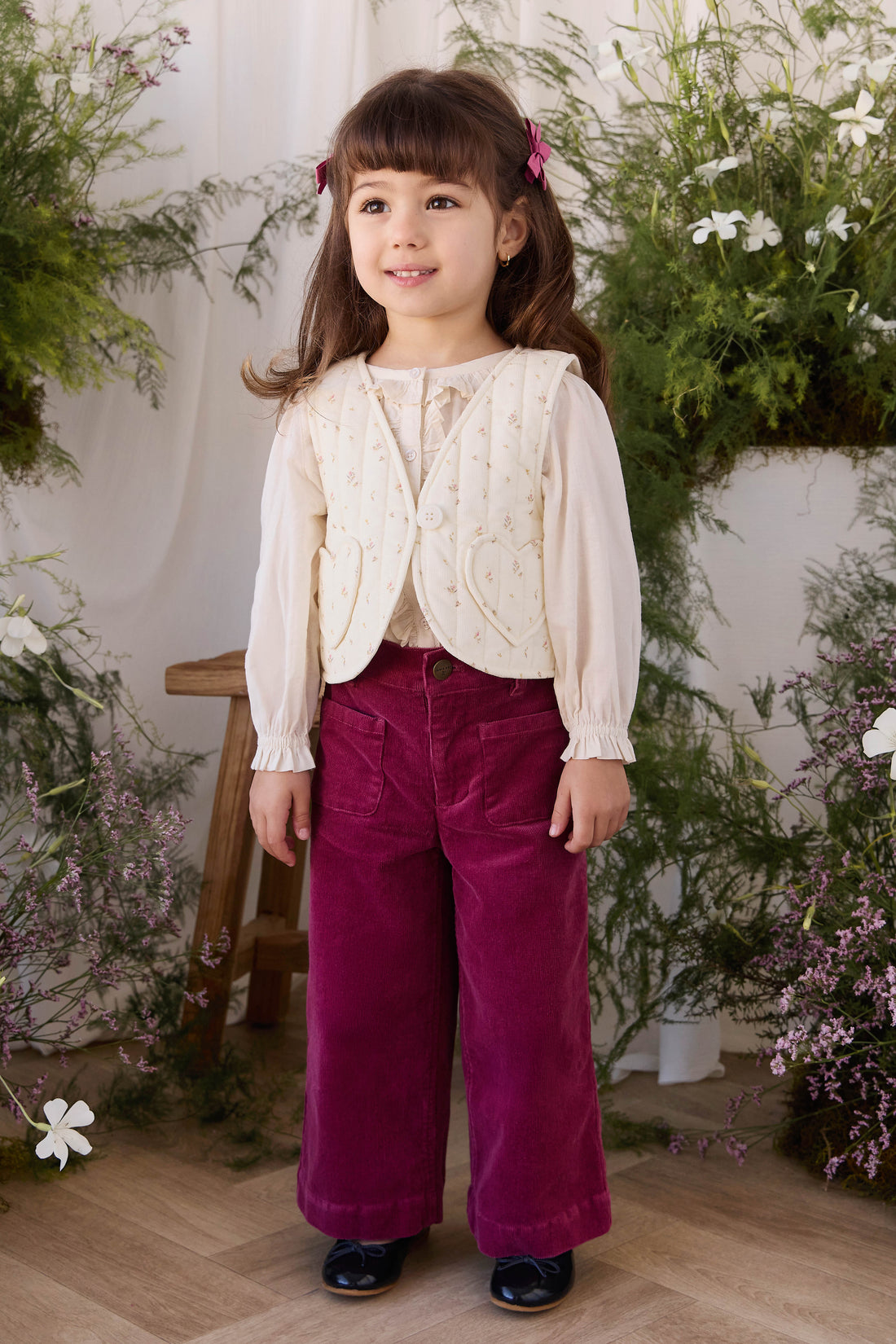 Organic Cotton Maylah Blouse - Vanilla Childrens Top from Jamie Kay NZ