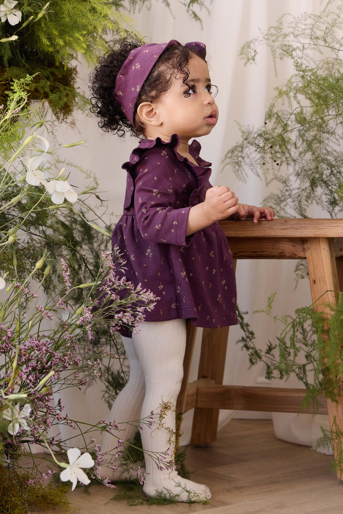 Organic Cotton Vivienne Playsuit - Dina Fig Childrens Playsuit from Jamie Kay NZ