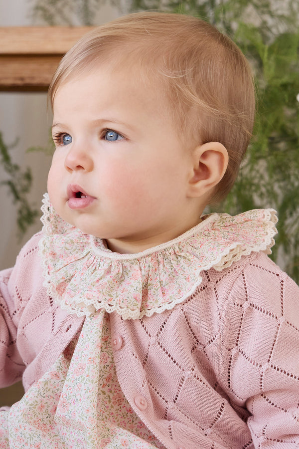 Lilah Cardigan - Shell Pink Childrens Cardigan from Jamie Kay NZ
