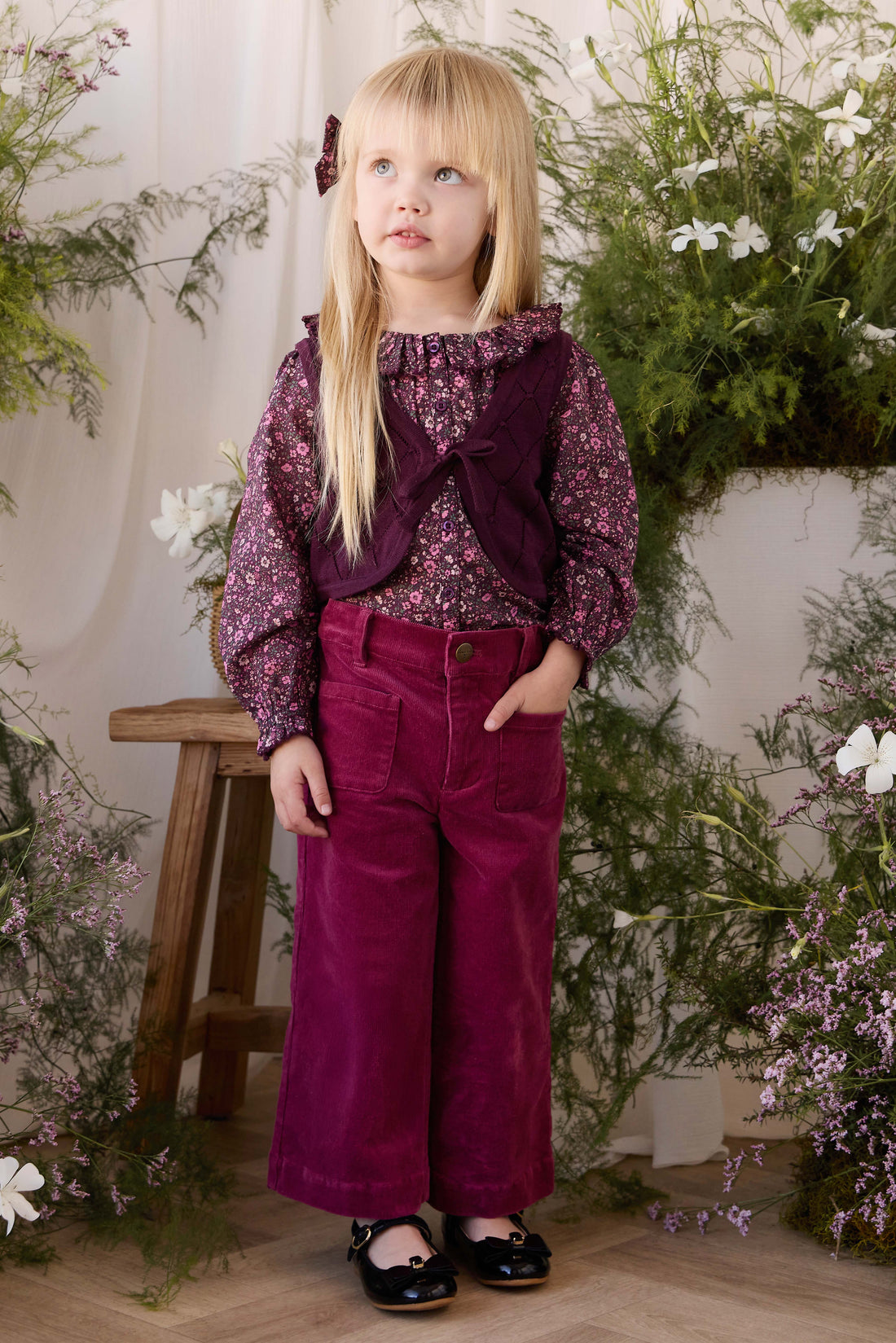 Acacia Pant - Rose Petal Childrens Pant from Jamie Kay NZ