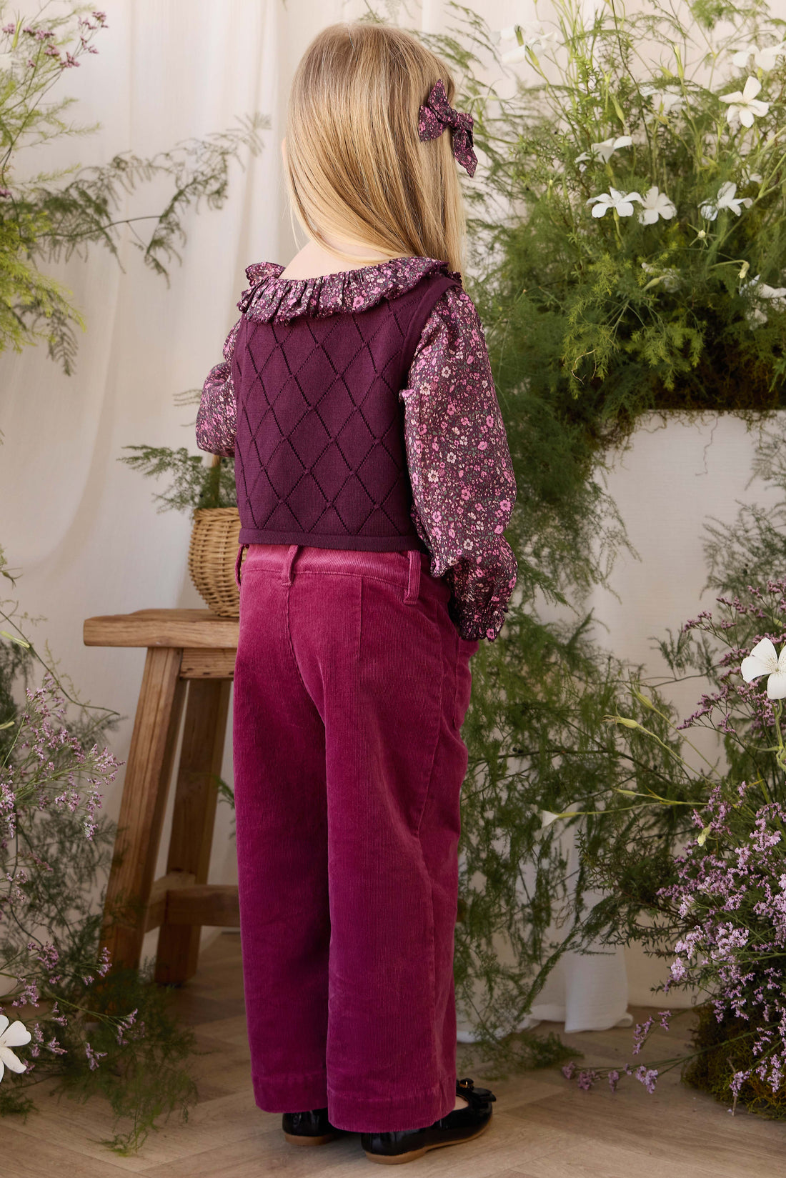 Lilah Knitted Vest - Fig Childrens Vest from Jamie Kay NZ