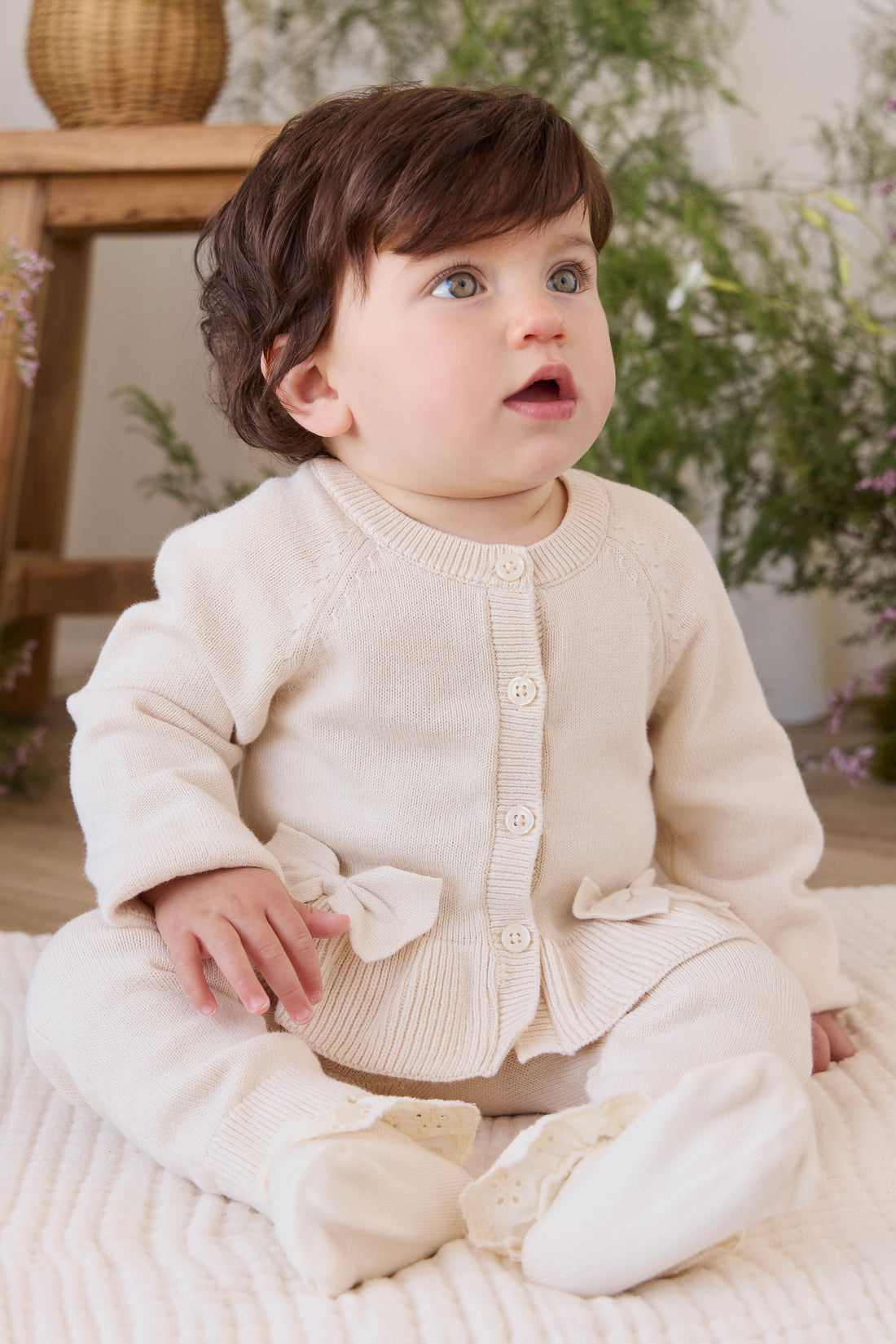 Lyla Cardigan - Vanilla Childrens Cardigan from Jamie Kay NZ