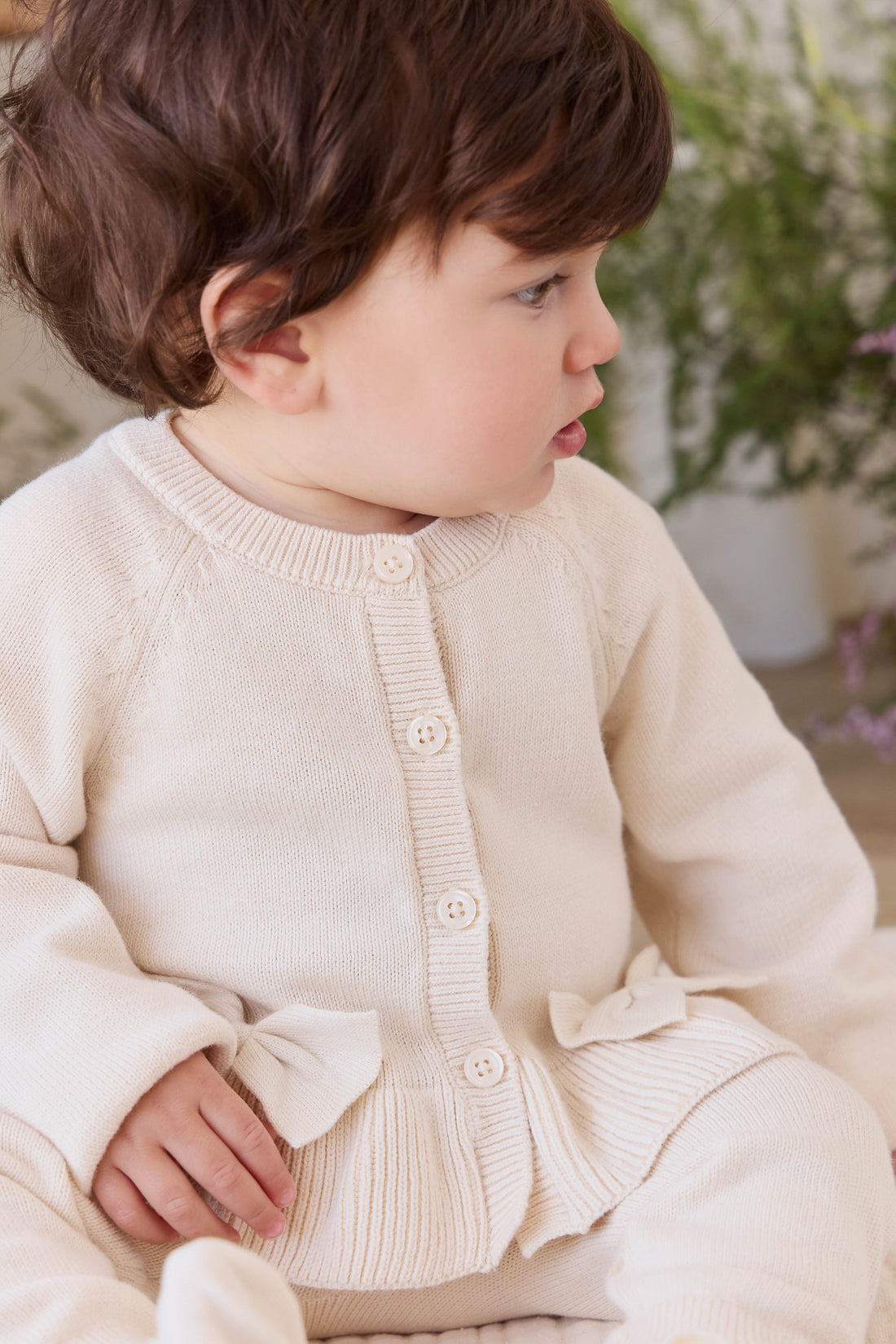 Lyla Cardigan - Vanilla Childrens Cardigan from Jamie Kay NZ