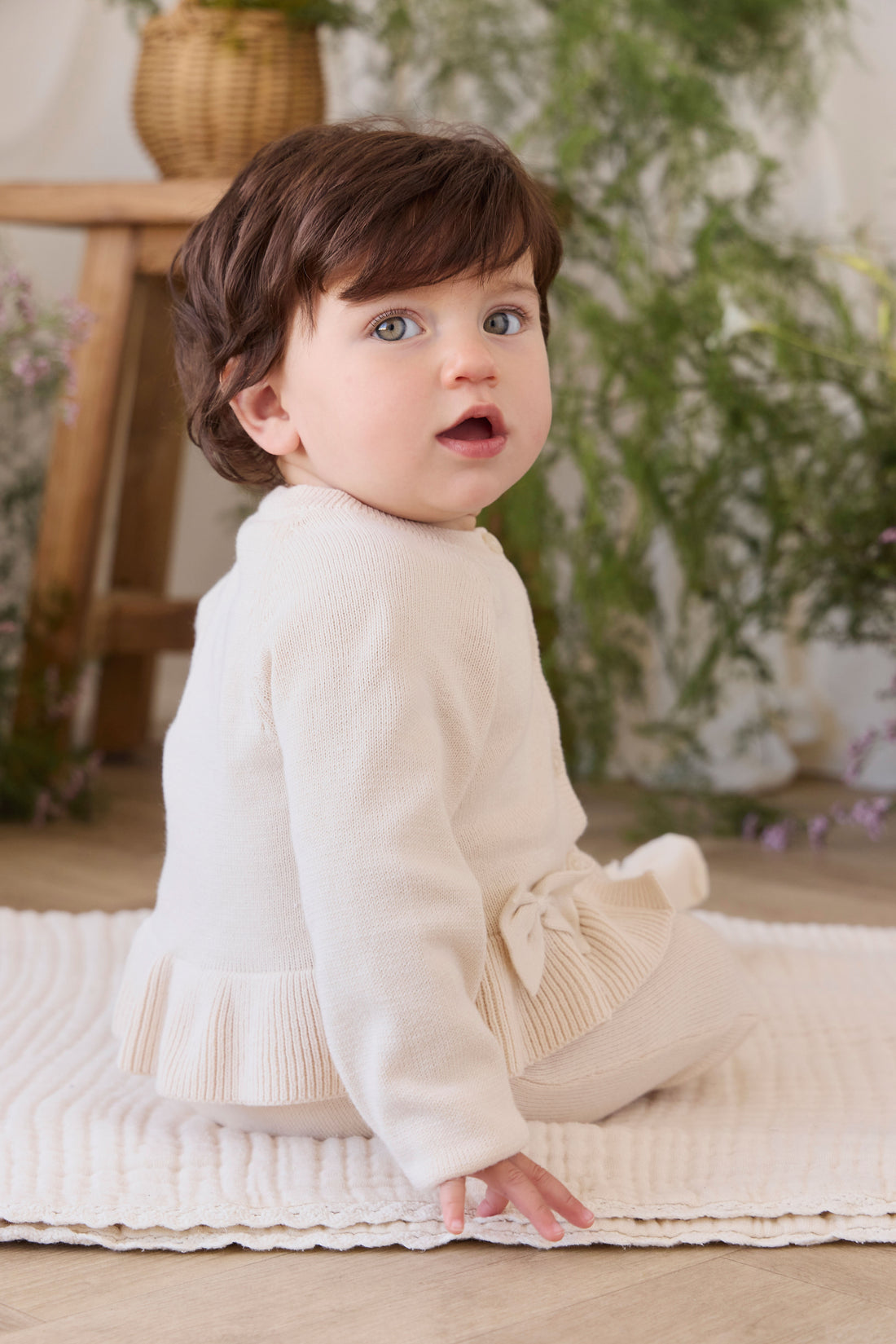 Lyla Cardigan - Vanilla Childrens Cardigan from Jamie Kay NZ