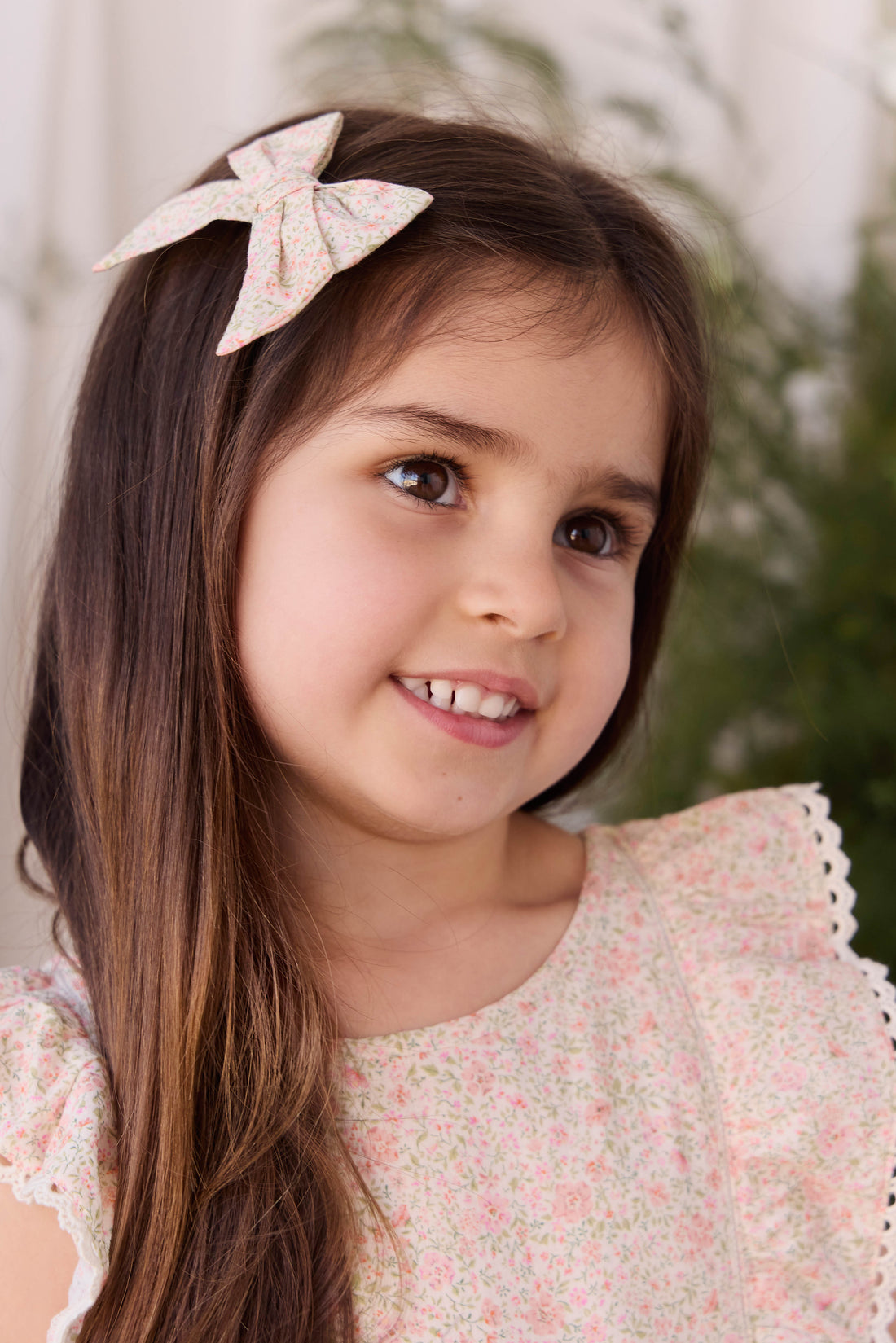 Organic Cotton Helene Dress - Flora Pink Childrens Dress from Jamie Kay NZ