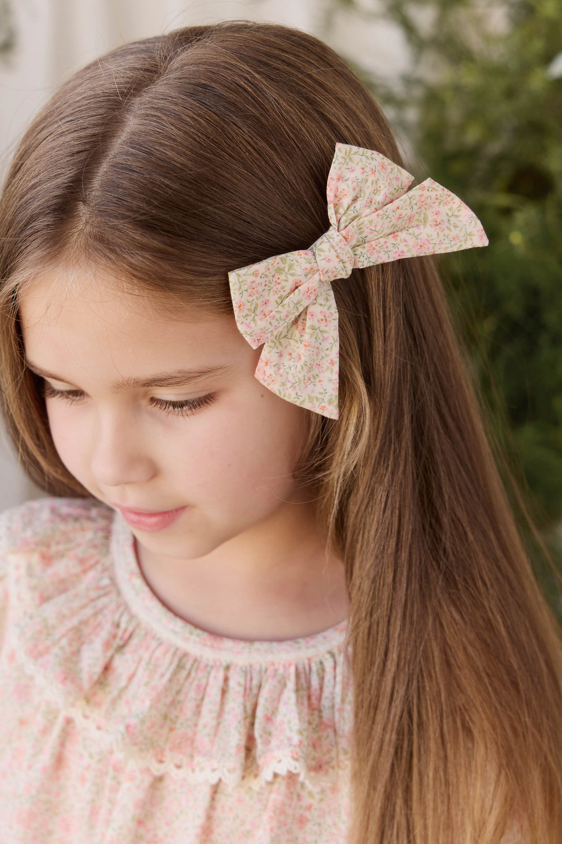 Dovie Bow - Flora Pink Childrens Bow from Jamie Kay NZ