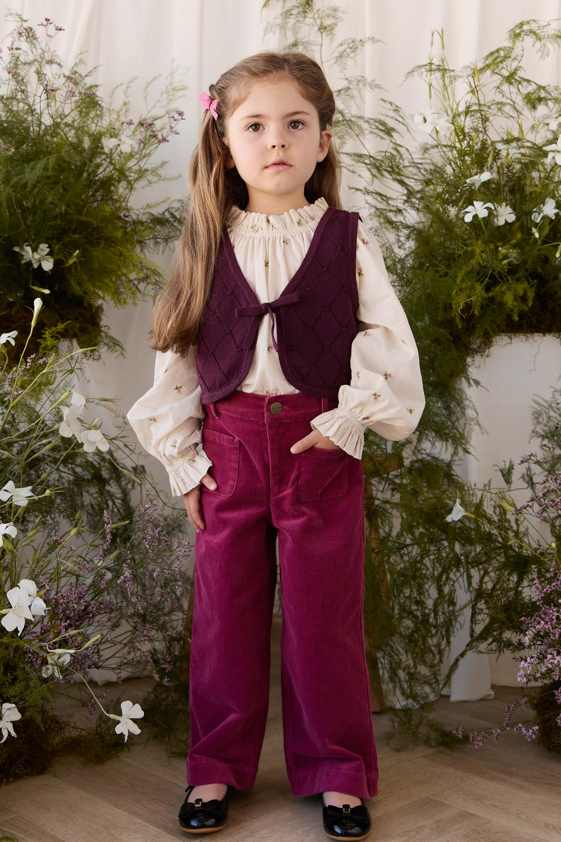 Lilah Knitted Vest - Fig Childrens Vest from Jamie Kay NZ