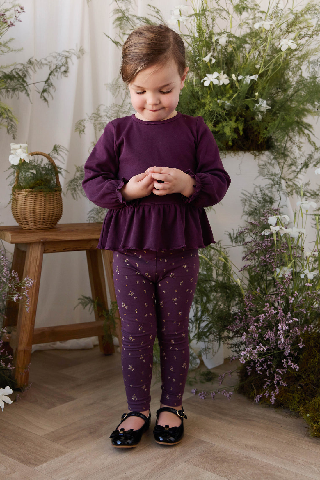 Organic Cotton Everyday Legging - Dina Fig Childrens Legging from Jamie Kay NZ