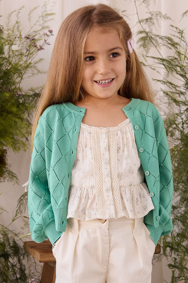Lilah Cardigan - Lilypad Childrens Cardigan from Jamie Kay NZ