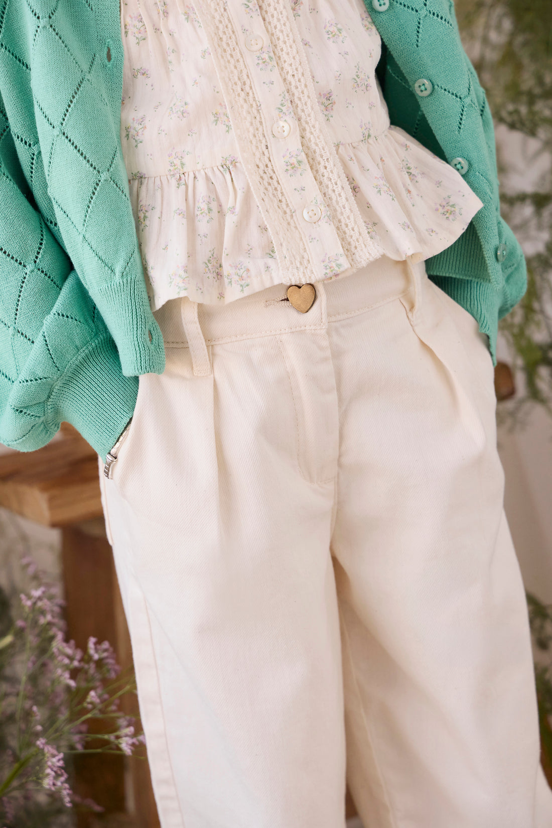 Nicolette Pant - Natural Childrens Pants from Jamie Kay NZ