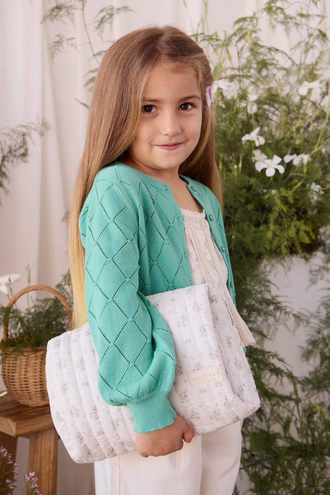 Adelaide Quilted Pouch - Justine Orchid Childrens Bag from Jamie Kay NZ