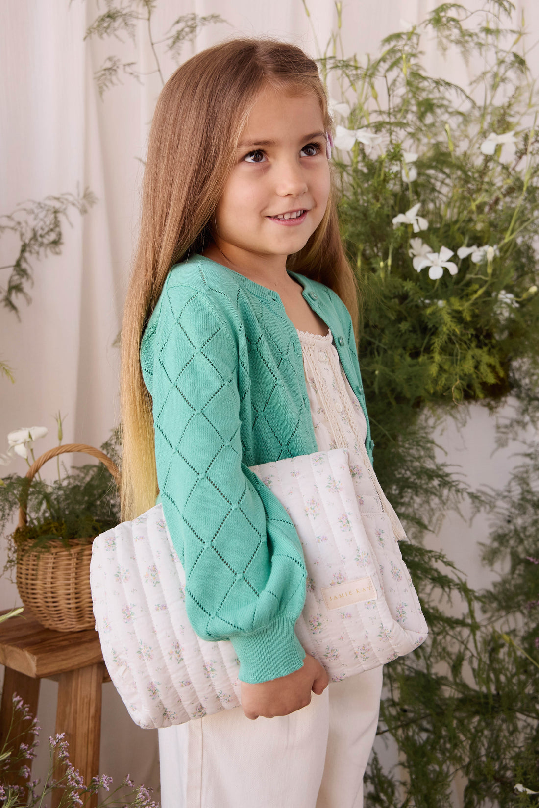 Adelaide Quilted Pouch - Justine Orchid Childrens Bag from Jamie Kay NZ
