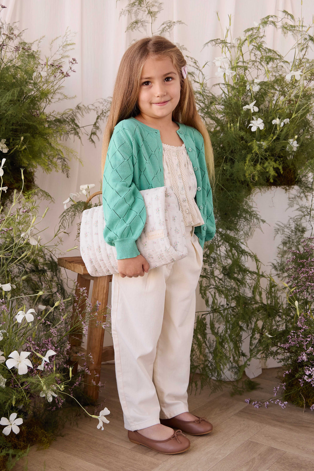 Adelaide Quilted Pouch - Justine Orchid Childrens Bag from Jamie Kay NZ