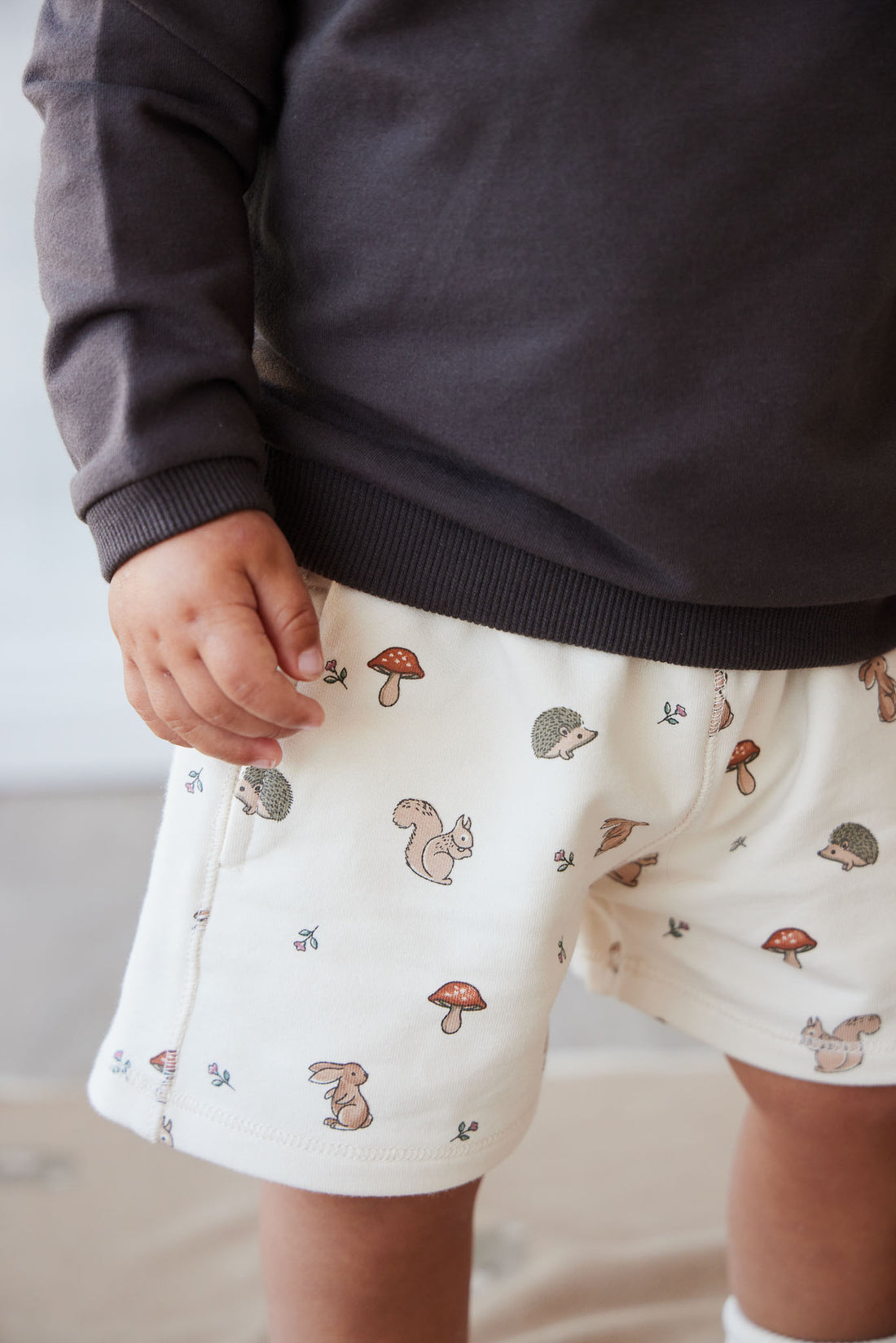 Organic Cotton Jalen Short - Woodland Friends Childrens Short from Jamie Kay NZ