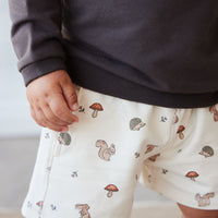 Organic Cotton Jalen Short - Woodland Friends Childrens Short from Jamie Kay NZ