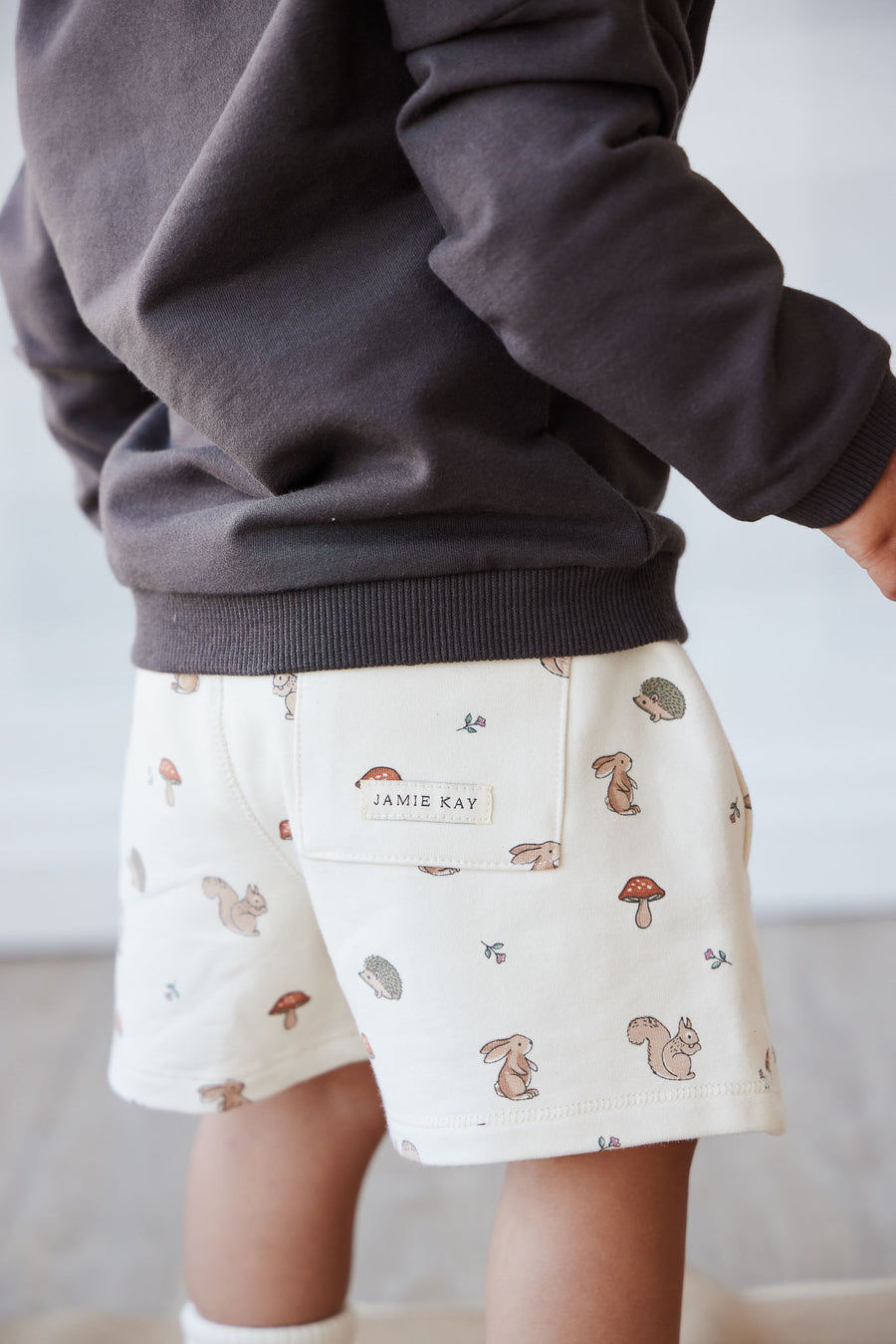 Organic Cotton Jalen Short - Woodland Friends Childrens Short from Jamie Kay NZ