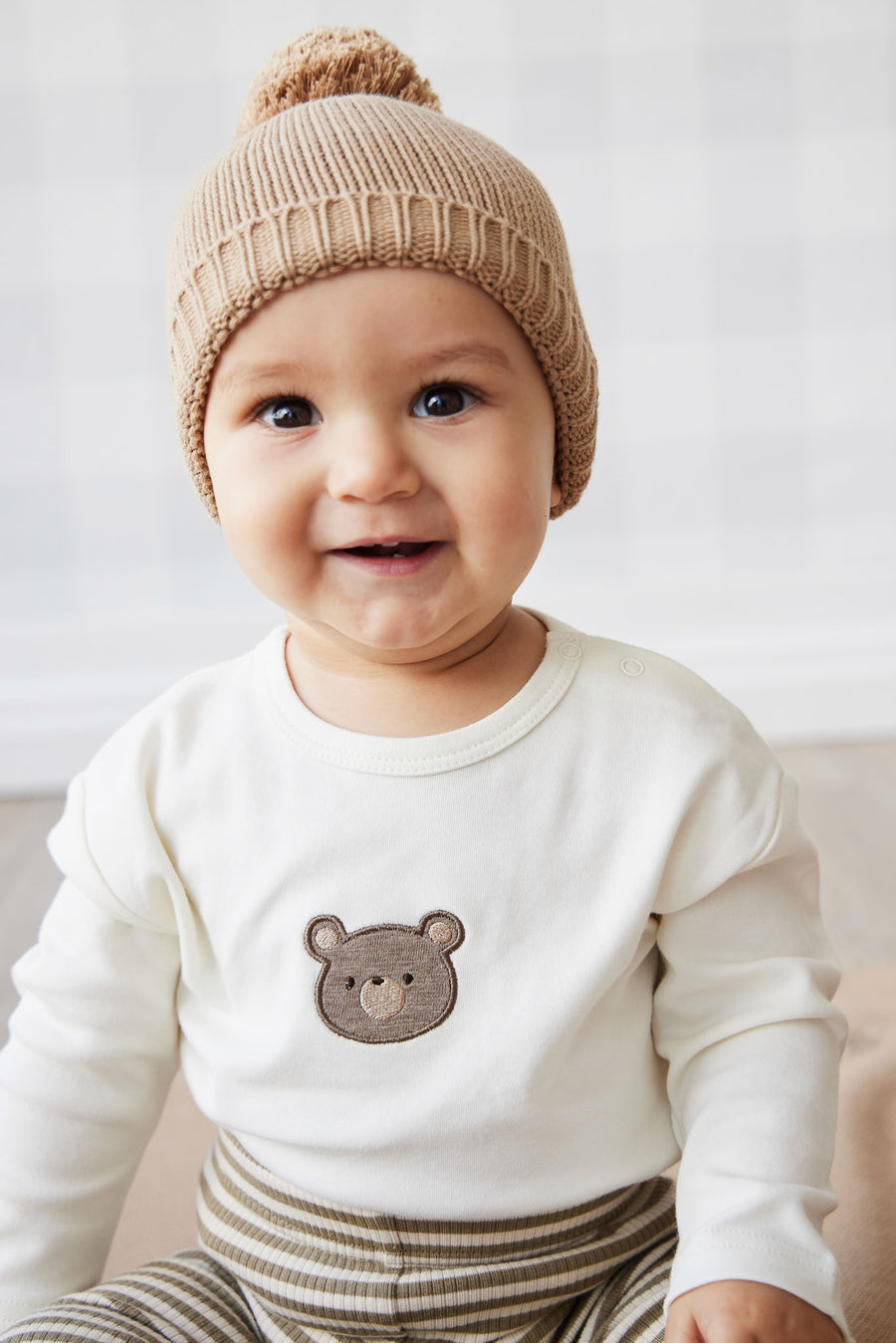 Pima Cotton Arnold Long Sleeve Top - Cloud Bear Childrens Top from Jamie Kay NZ