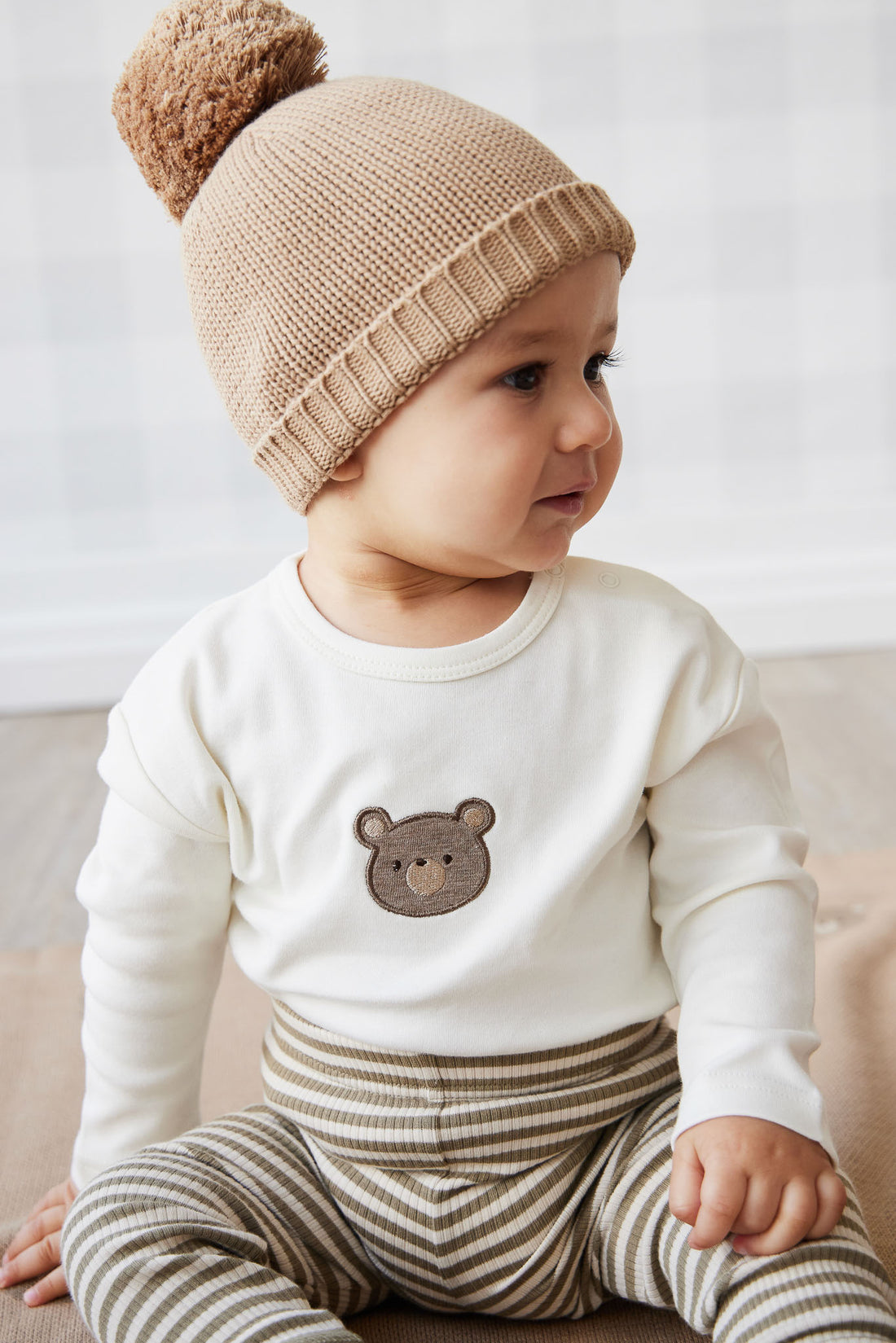 Pima Cotton Arnold Long Sleeve Top - Cloud Bear Childrens Top from Jamie Kay NZ