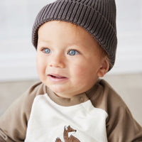 Leon Knitted Beanie - Wolf Childrens Hat from Jamie Kay NZ