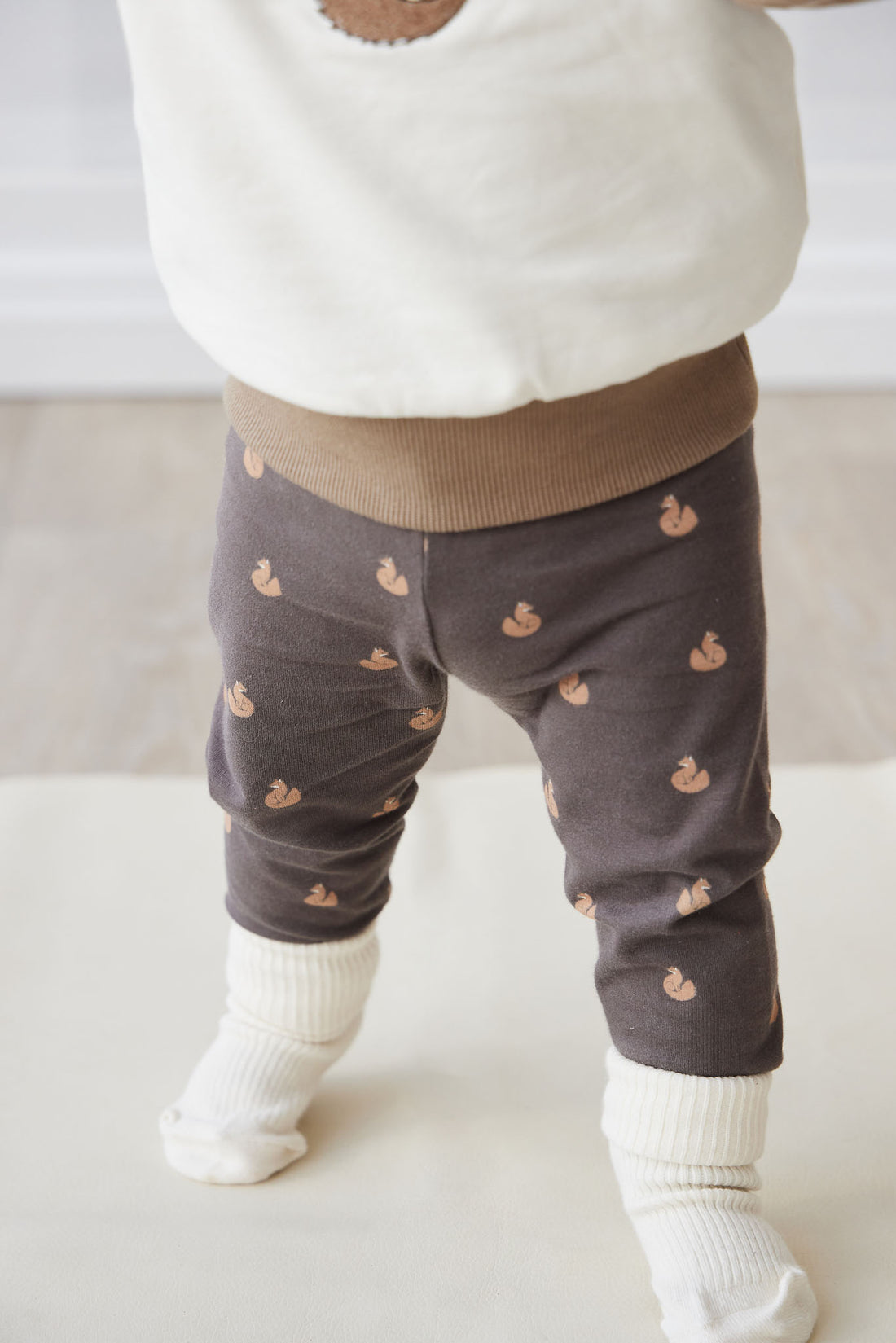 Organic Cotton Everyday Legging - Fox Cubs Wolf Childrens Legging from Jamie Kay NZ