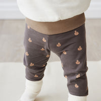 Organic Cotton Everyday Legging - Fox Cubs Wolf Childrens Legging from Jamie Kay NZ