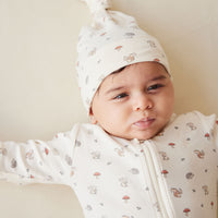 Organic Cotton Knot Beanie - Woodland Friends Childrens Hat from Jamie Kay NZ