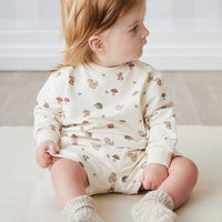 Organic Cotton Jalen Oversized Jumper - Woodland Friends Childrens Top from Jamie Kay NZ