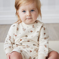 Organic Cotton Jalen Oversized Jumper - Woodland Friends Childrens Top from Jamie Kay NZ