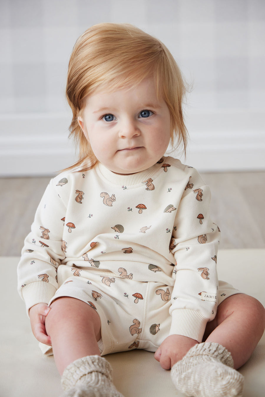 Organic Cotton Jalen Oversized Jumper - Woodland Friends Childrens Top from Jamie Kay NZ