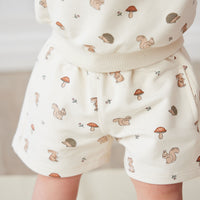 Organic Cotton Jalen Short - Woodland Friends Childrens Short from Jamie Kay NZ