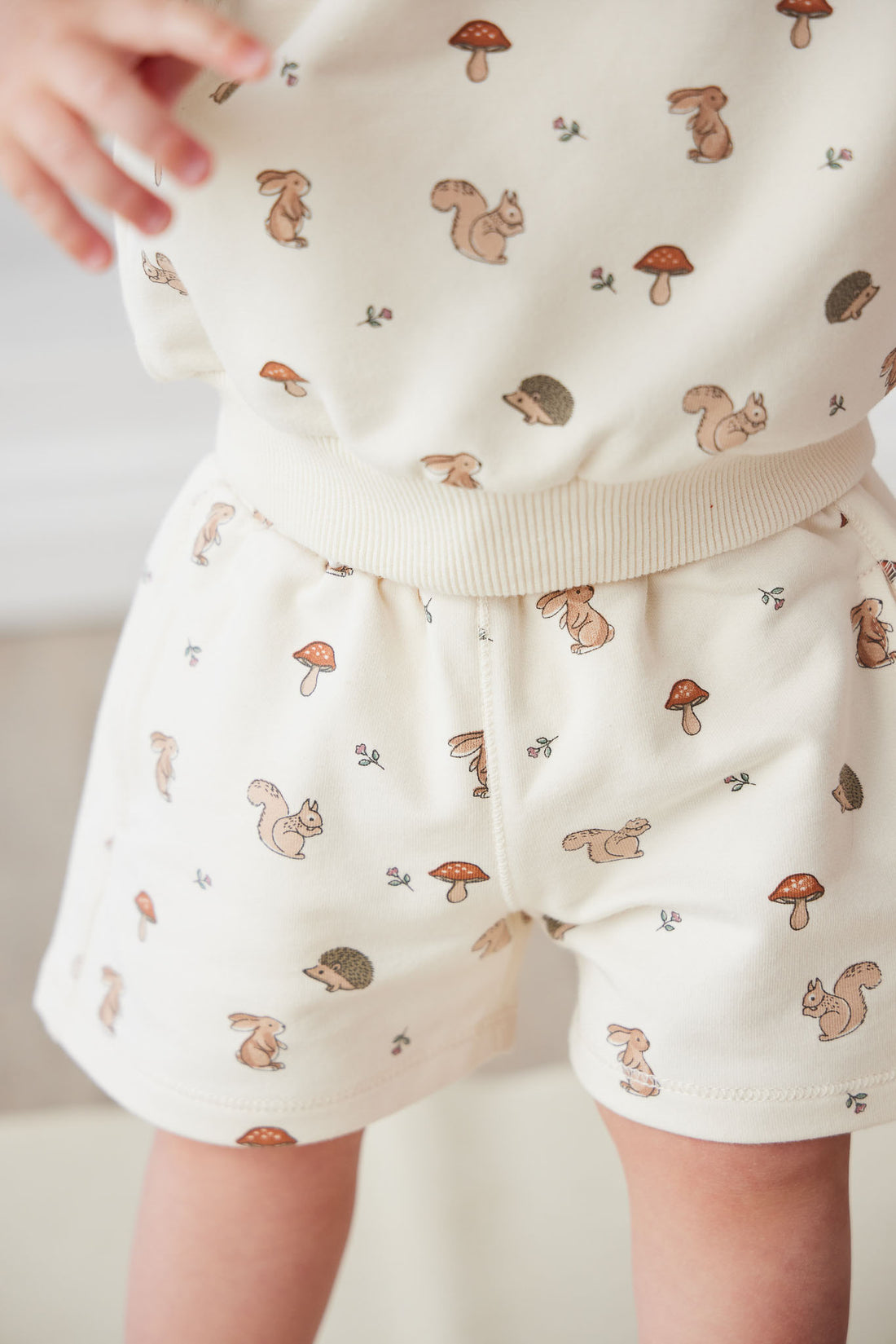 Organic Cotton Jalen Short - Woodland Friends Childrens Short from Jamie Kay NZ