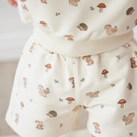 Organic Cotton Jalen Short - Woodland Friends Childrens Short from Jamie Kay NZ