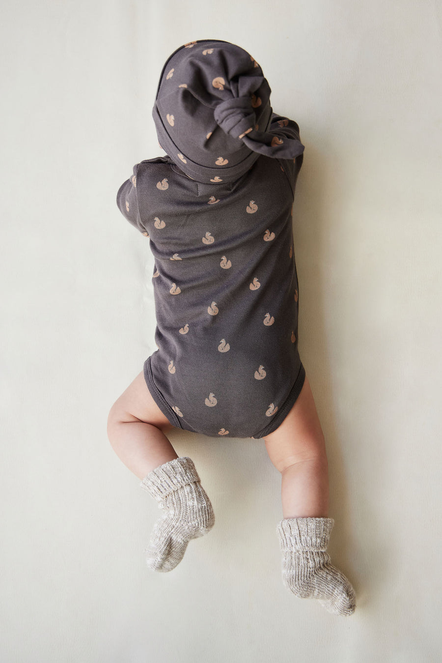 Organic Cotton Fernley Bodysuit - Fox Cubs Wolf Childrens Bodysuit from Jamie Kay NZ